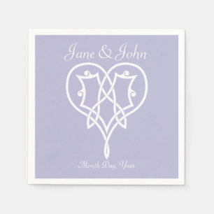Celtic Weave Hearts in Lavender Napkins Servetten
