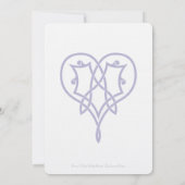 Celtic Weave Hearts in Lavender Wedding Invitation Kaart (Achterkant)