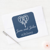 Celtic Weave Hearts in Navy Sticker (Envelop)