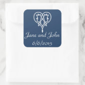 Celtic Weave Hearts in Navy Sticker (Tas)