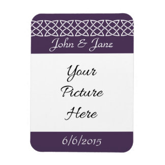 Celtic Weave Hearts in Paarse Save-the-Date Magnet Magneet