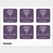 Celtic Weave Hearts in Paarse Sticker (Vel)