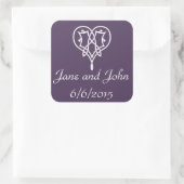 Celtic Weave Hearts in Paarse Sticker (Tas)