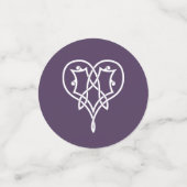 Celtic Weave Hearts in Paarse tafel Confetti (Kleine voorkant)