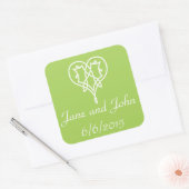 Celtic Weave Hearts in Peridot Sticker (Envelop)