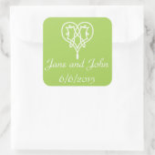 Celtic Weave Hearts in Peridot Sticker (Tas)