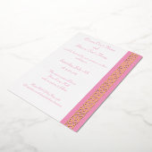 Celtic Weave Hearts in Petal Pink Folie Invitation Uitnodiging (Gedraaid)