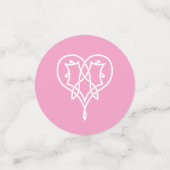 Celtic Weave Hearts in Petal Pink Table Confetti (Kleine voorkant)