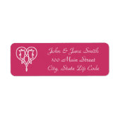 Celtic Weave Hearts in Raspberry Address Label (Voorkant)