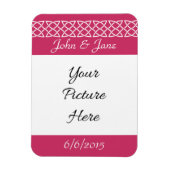 Celtic Weave Hearts in Raspberry Reminder Magnet Magneet (Verticaal)