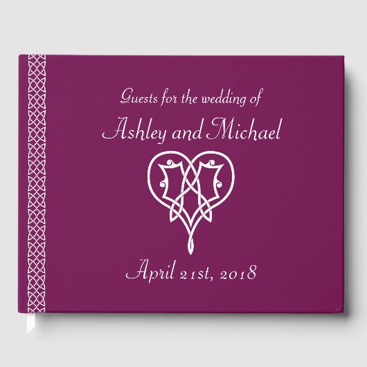 Celtic Weave Hearts in Wine Gastenboek (Voorkant)