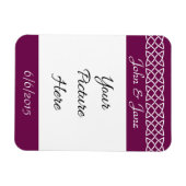 Celtic Weave Hearts in Wine Save-the-Date Magnet Magneet (Horizontaal)