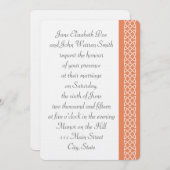 Celtic Weave Hearts of Coral Wedding Invitation Kaart (Voorkant / Achterkant)