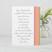Celtic Weave Hearts of Coral Wedding Invitation Kaart (Staand voorkant)