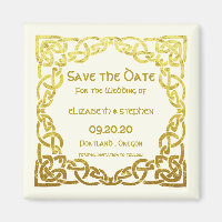 Celtic Wedding Faux Gold Celtic Knot Save the date