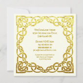 Celtic Wedding Faux Gold Celtic Knot Vrijgezellenf Kaart (Achterkant)