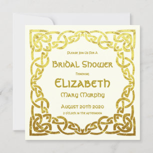 Celtic Wedding Faux Gold Celtic Knot Vrijgezellenf Kaart