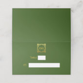 Celtic Wedding Green Faux Gold Celtic Knot Plaatskaartje (Buitenkant ongevouwen)