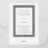 Celtic Wedding Invitation met Claddagh Folie Uitnodiging (Achterkant)