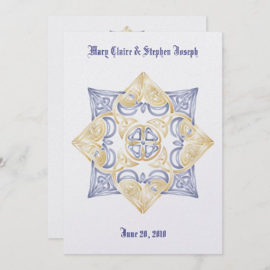 Celtic Wedding Knot Uitnodiging (Voorkant / Achterkant)