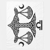 Celtic Weegschaal door BurnsInHell Fleece Deken (Voorkant)