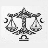 Celtic Weegschaal door BurnsInHell Fleece Deken (Voorkant (Horizontaal))