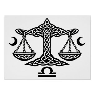 Celtic Weegschaal door BurnsInHell Perfect Poster