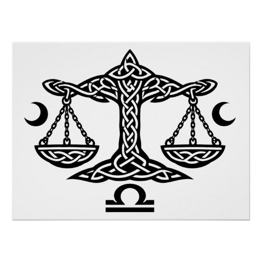 Celtic Weegschaal door BurnsInHell Perfect Poster (Voorkant)