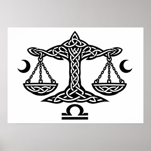 Celtic Weegschaal door BurnsInHell Poster (Voorkant)