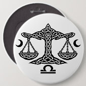 Celtic Weegschaal door BurnsInHell Ronde Button 6,0 Cm (Voorkant /achterkant)