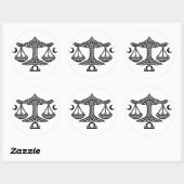 Celtic Weegschaal door BurnsInHell Ronde Sticker (Vel)