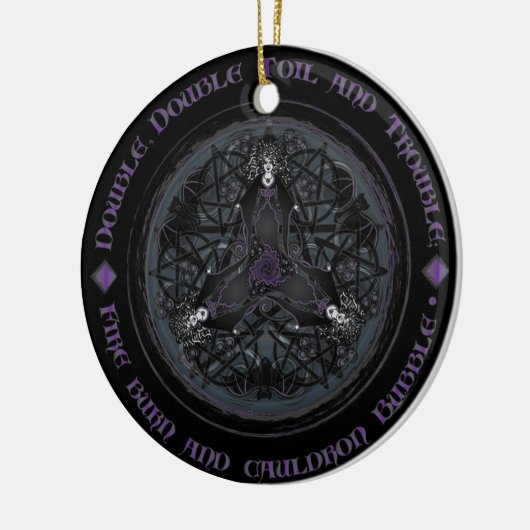 Celtic Wiccan Witch Pagan Witchy Witchcraft Xmas Keramisch Ornament (Links)