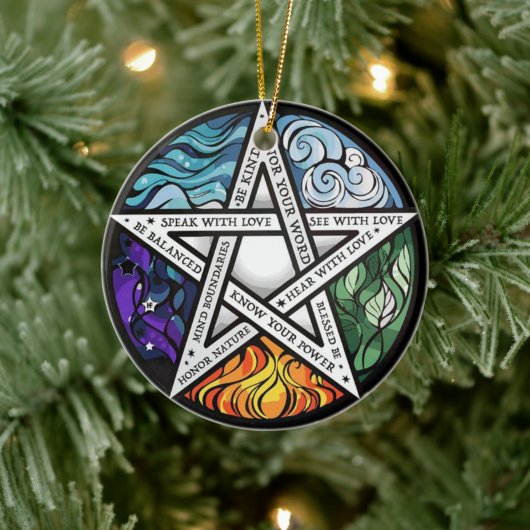 Celtic Wiccan Witch Pagan Witchy Witchcraft Xmas  Keramisch Ornament (Boom)