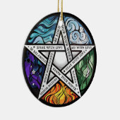 Celtic Wiccan Witch Pagan Witchy Witchcraft Xmas  Keramisch Ornament (Rechts)