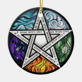 Celtic Wiccan Witch Pagan Witchy Witchcraft Xmas  Keramisch Ornament (Voorkant)