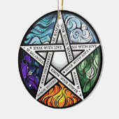Celtic Wiccan Witch Pagan Witchy Witchcraft Xmas  Keramisch Ornament (Links)