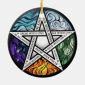 Celtic Wiccan Witch Pagan Witchy Witchcraft Xmas  Keramisch Ornament (Achterkant)