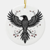 Celtic Winter Raven Christmas Ornament (Voorkant)