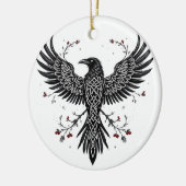 Celtic Winter Raven Christmas Ornament (Links)
