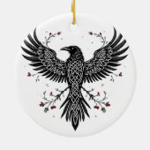 Celtic Winter Raven Christmas Ornament (Achterkant)