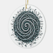 Celtic Winter Spiral Christmas Ornament (Links)