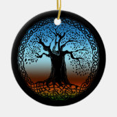 Celtic Wisdom Tree (Earth Version) Keramisch Ornament (Voorkant)