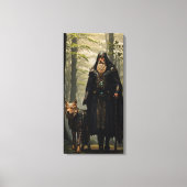 Celtic Wizard en Wolf Canvas Afdrukken (Voorkant)