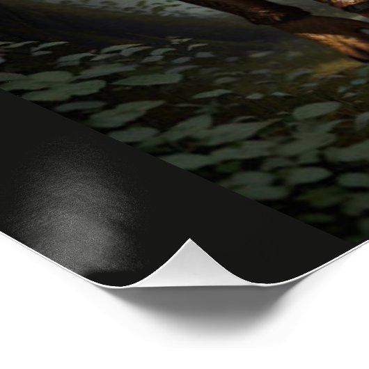 Celtic Wizard en Wolf Canvas Afdrukken (Hoek)