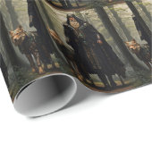 Celtic Wizard en Wolf Canvas Afdrukken Cadeaupapier (Rol Hoek)