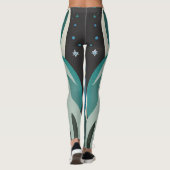 Celtic Wolf Eyes Leggings met Volle Maan & Sterren (Achterkant)