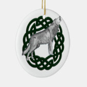 Celtic Wolf Keramisch Ornament (Rechts)