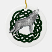 Celtic Wolf Keramisch Ornament (Voorkant)