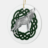 Celtic Wolf Keramisch Ornament (Links)