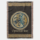 Celtic Wolf Knotwork Triad Deken (Voorkant Verticaal)